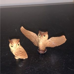 Two Hagen Renacker owl figurines